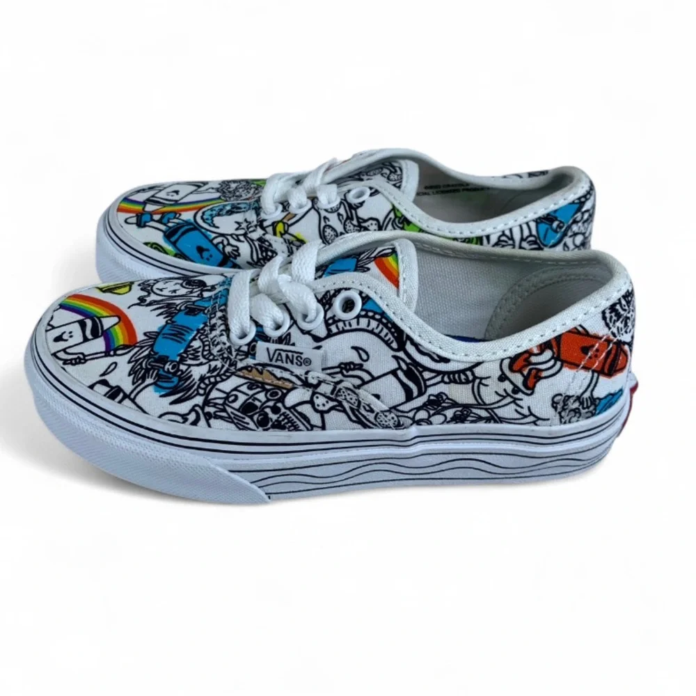 Vans Kids UNISEX Crayola DIY/Sketch Your Way Skate Shoe Size 12 EUC (S681)